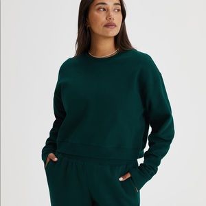 Girlfriend Collective Biome 50/50 Cropped Sweatshirt!